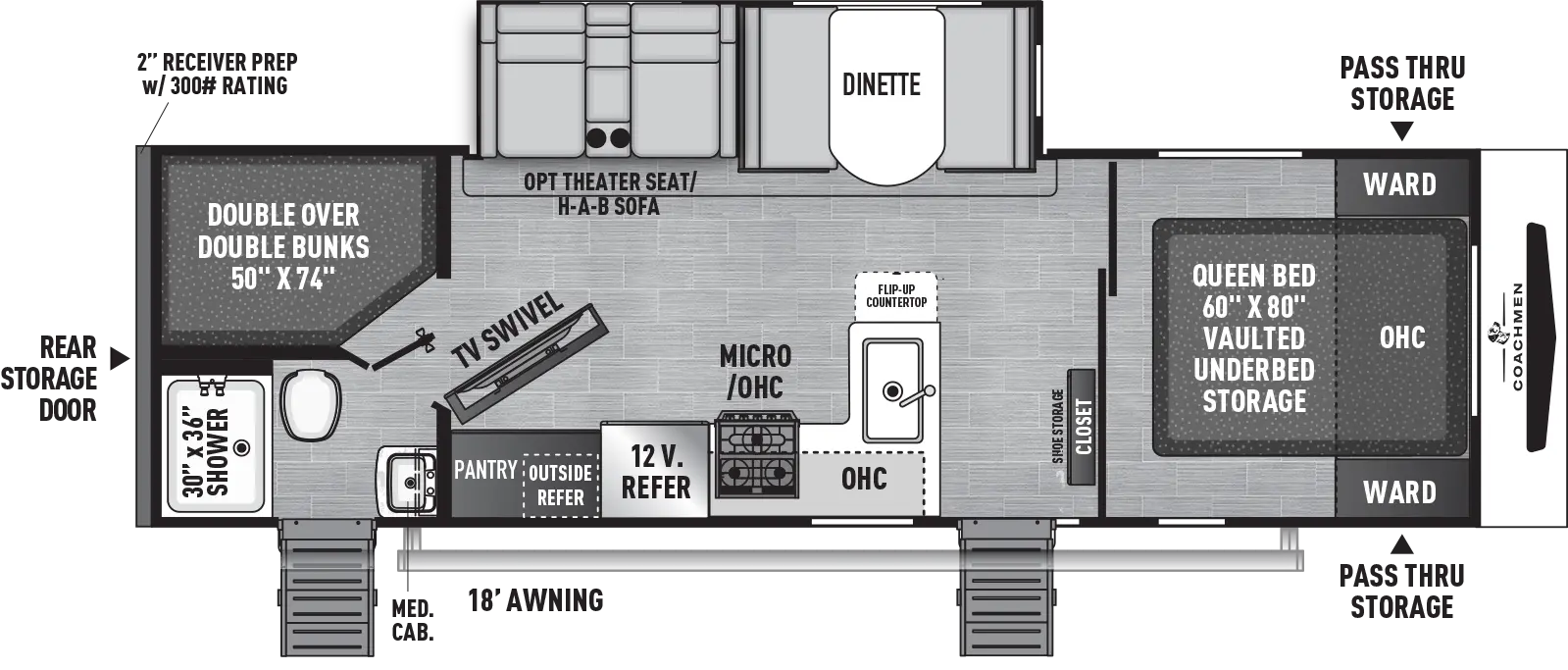 Freedom Express Ultra Lite 288BHDS Floorplan